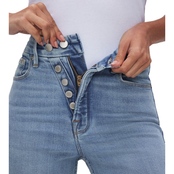 NWT Good American Good Icon Straight Super Compression Jeans Indigo440 Size 4/27 - Picture 2 of 13